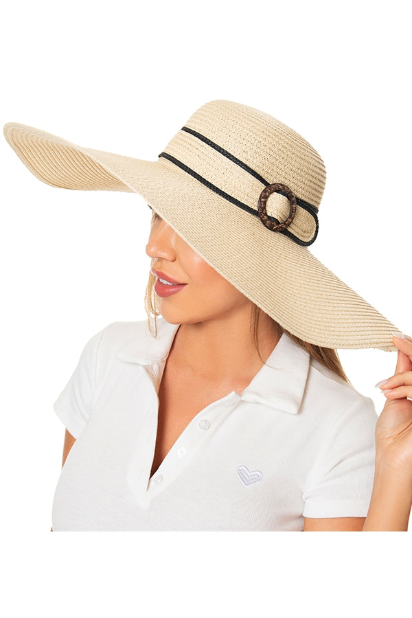 "Brianna" Large Straw Floppy Hat