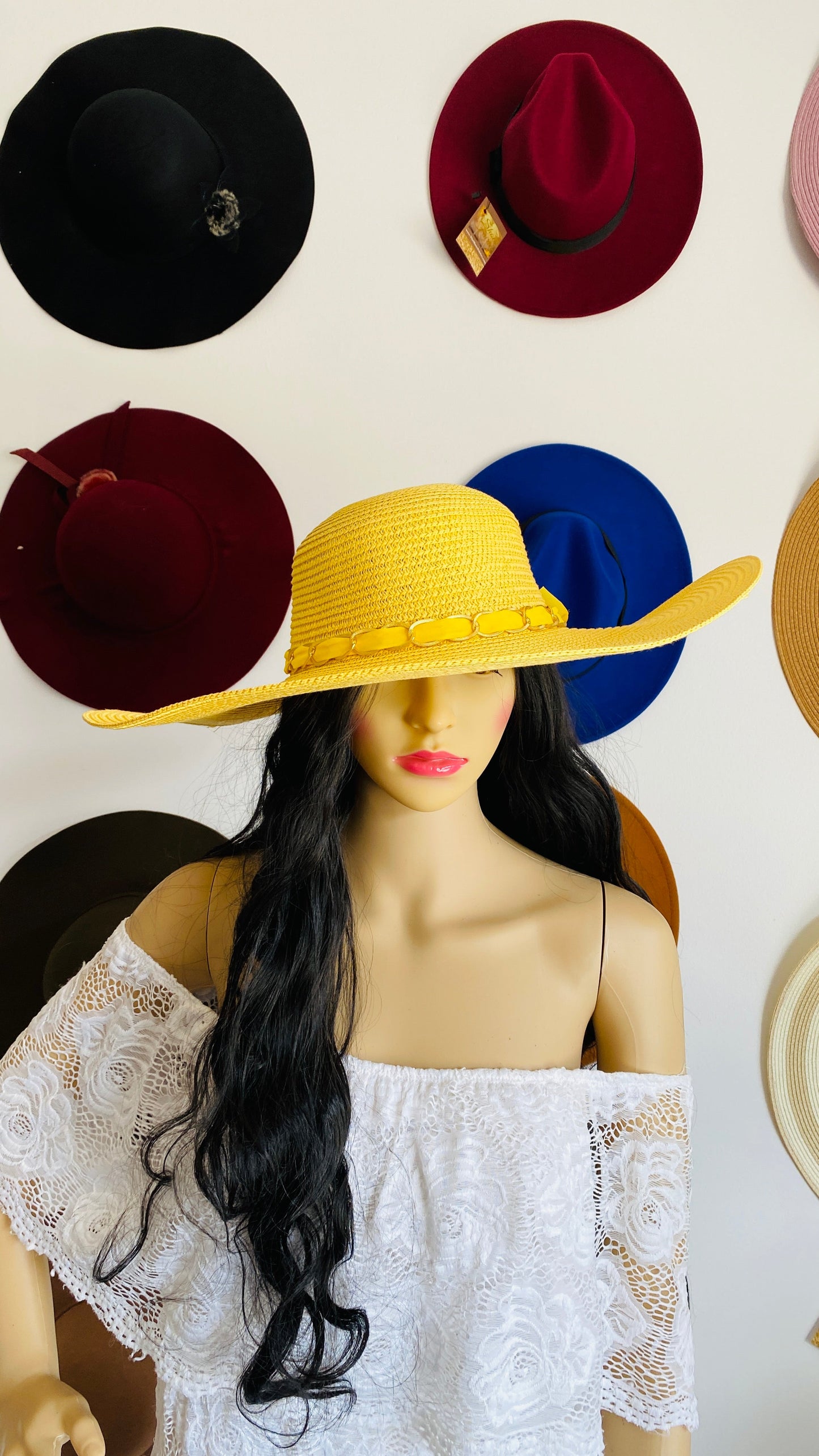 Beach Me Please Wide Brim Bow Straw Sunhat