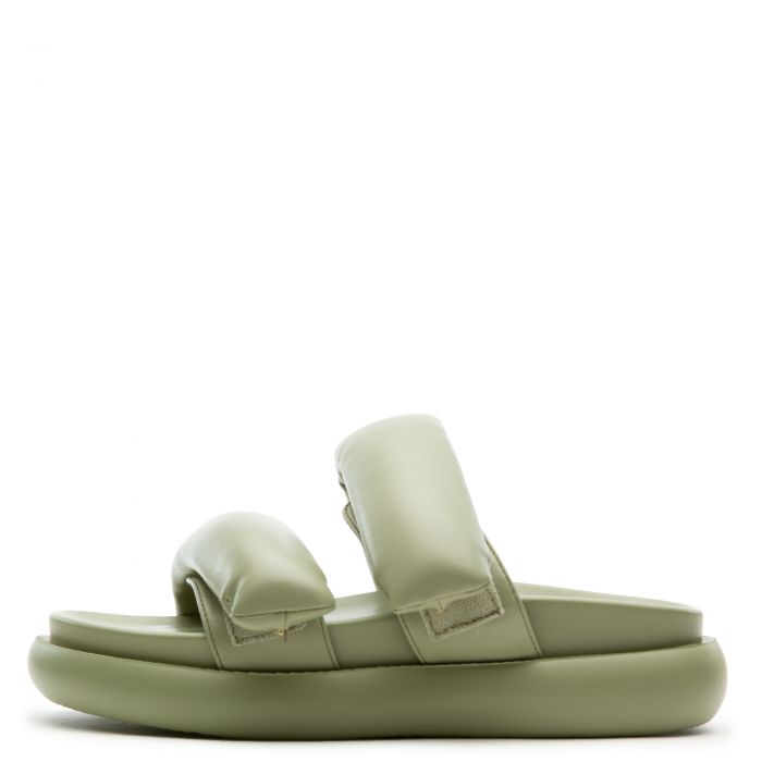 "Becka" Puff Olive Sandals