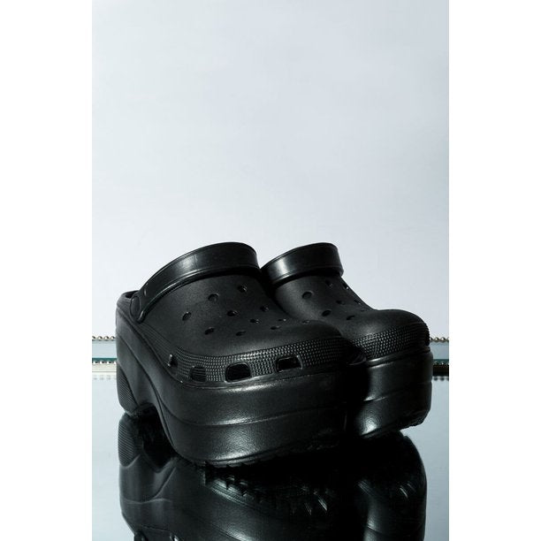 "Tanya" Black Platform Clogs