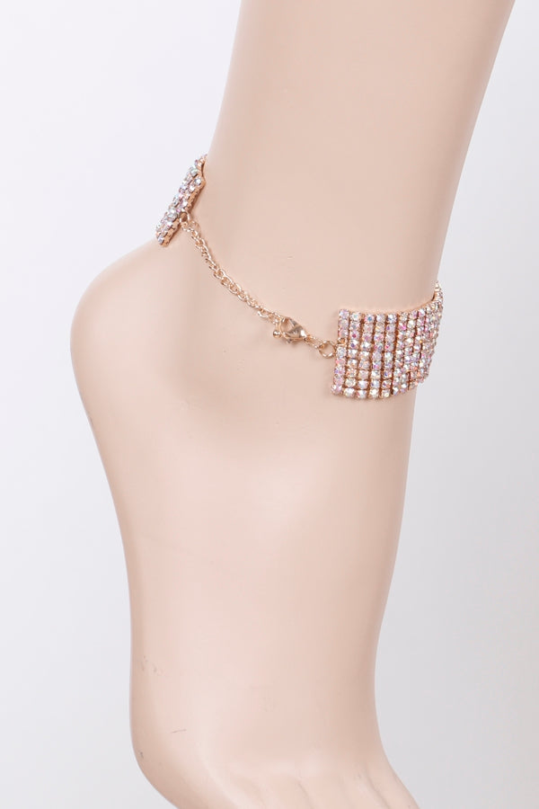 Wide Rhinstone Anklet