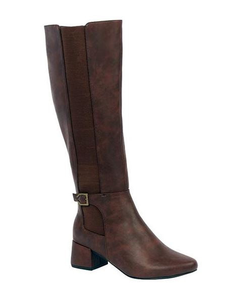 "Casey" Vegan Leather Knee High Brown Boots