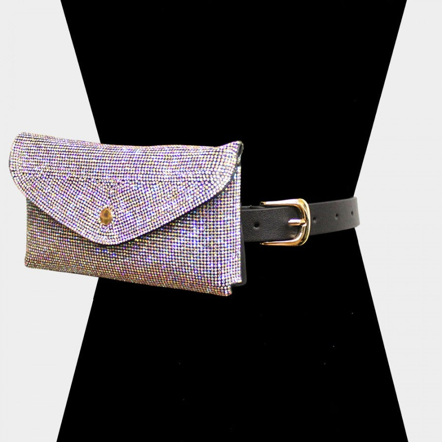 "June" Rhinestone Belt Bag