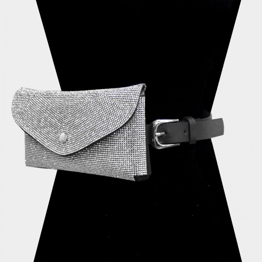 "June" Rhinestone Belt Bag