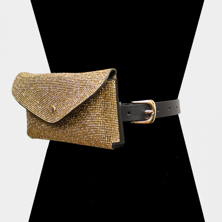 "June" Rhinestone Belt Bag
