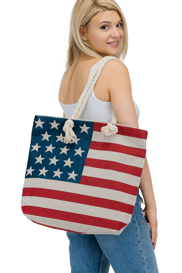 Flag Canvas Tote Bag