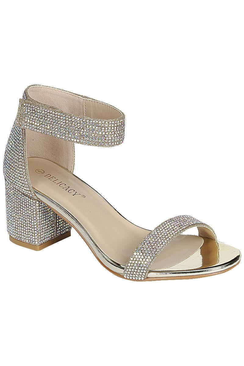 "Yolanda" Champagne Block Heels