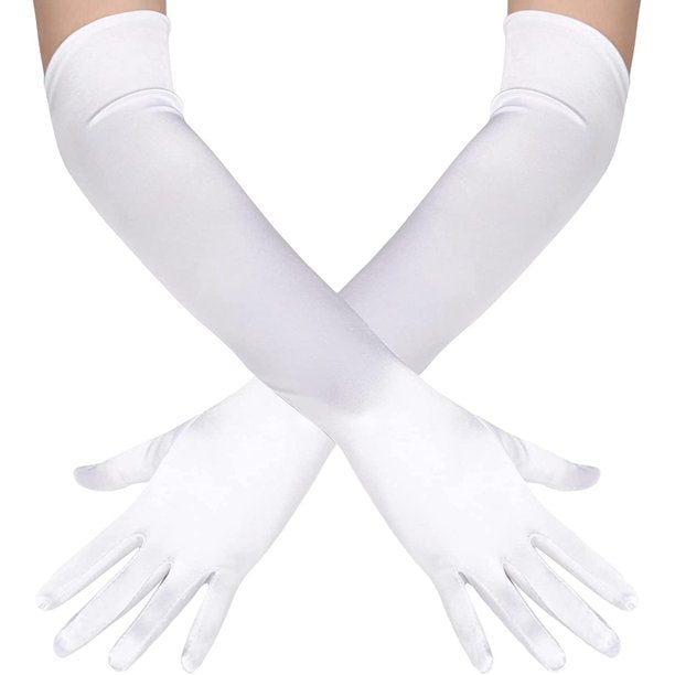 Long Satin Gloves
