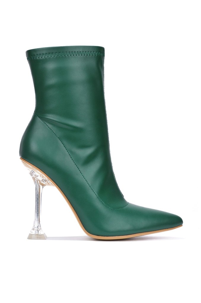 "Irene" Green Booties