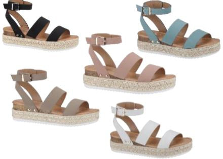 "Jody" White Platform Sandals