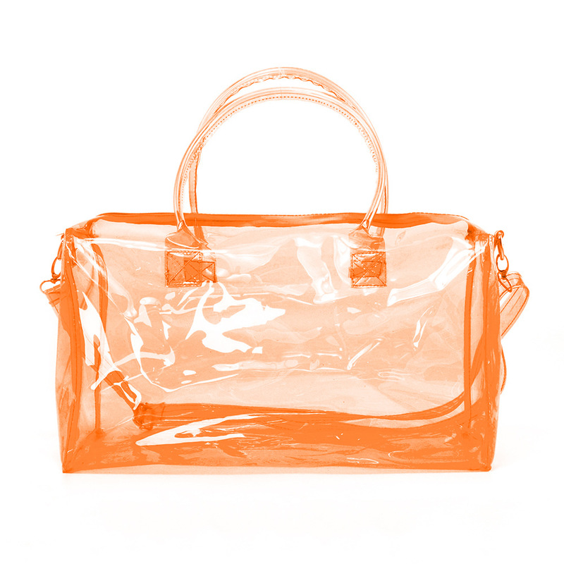 "Say What Now" Neon Transparent Duffle Bag