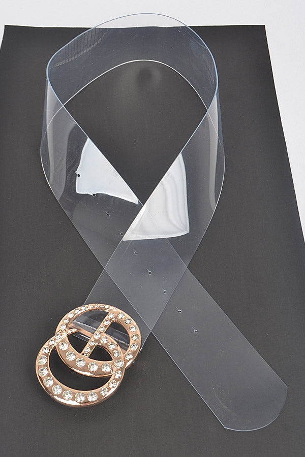Clear Stone Buckle Belt