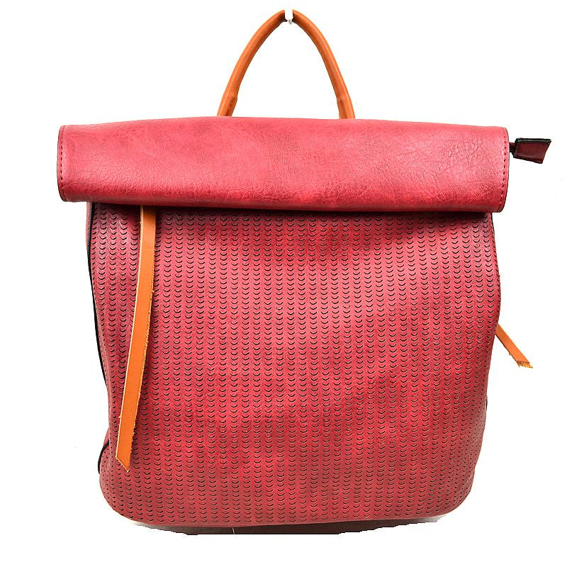 "Britney" Folded Top Backpack
