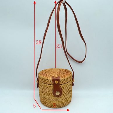 "Pamela" Straw Crossbody Bag