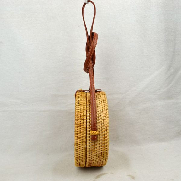 "Yaya" Round Detailed Straw Handbag