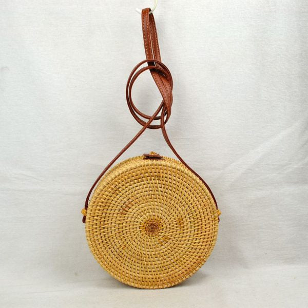 "Yaya" Round Detailed Straw Handbag