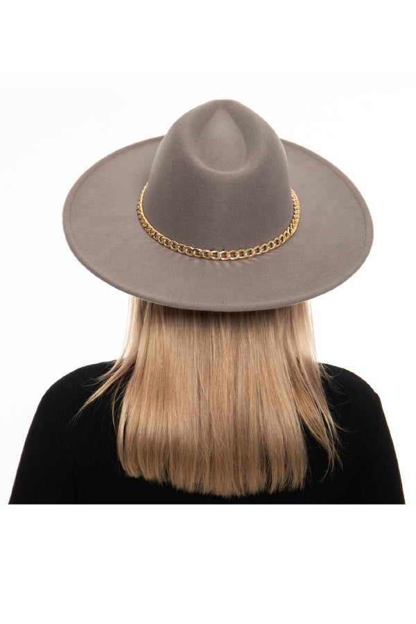 "Eve" Red Brim Fedora Hat