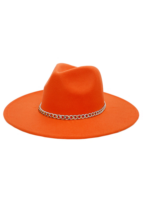 "Eve" Red Brim Fedora Hat