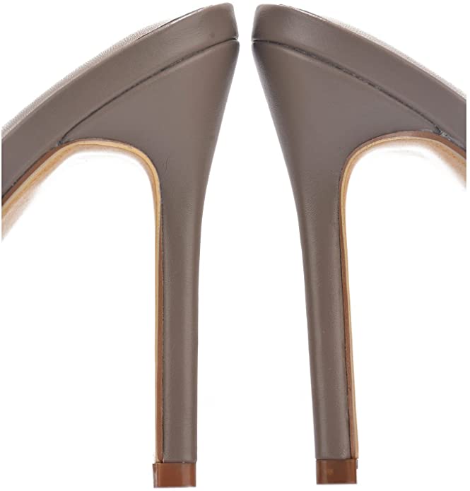 "Jael" Taupe Quilted Heels