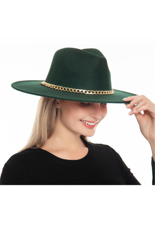 "Eve" Red Brim Fedora Hat