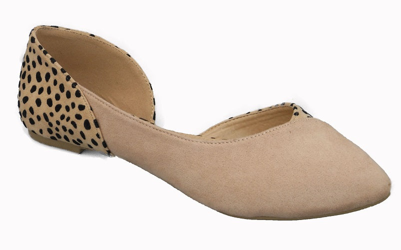 "Iyannah" Nude Cheetah Flats