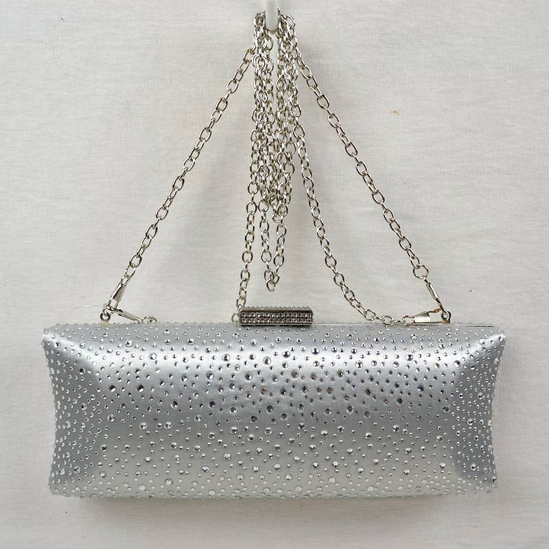 "Evelyn" Jeweled Long Clutch