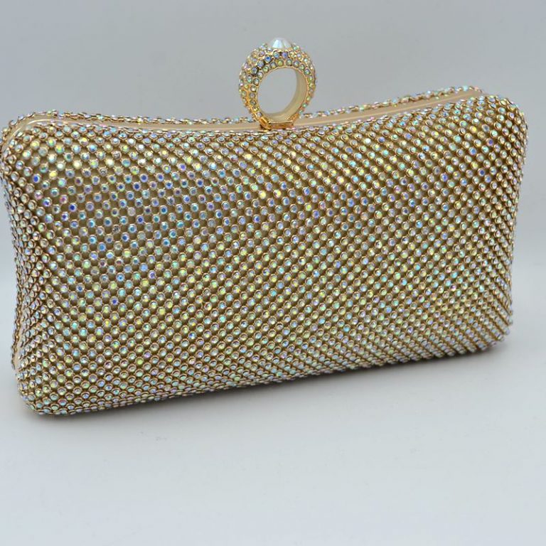 "Elizabeth" Jeweled Ring Holder Clutch