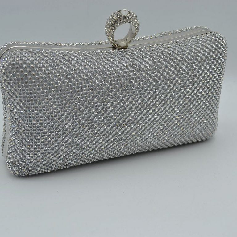 "Elizabeth" Jeweled Ring Holder Clutch