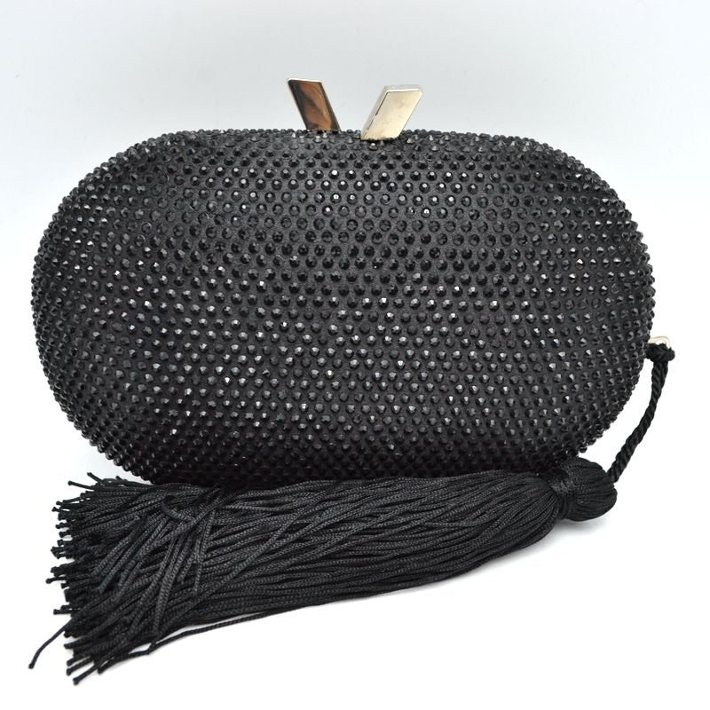 "Donna" Jeweled Pill Shaped Clutch