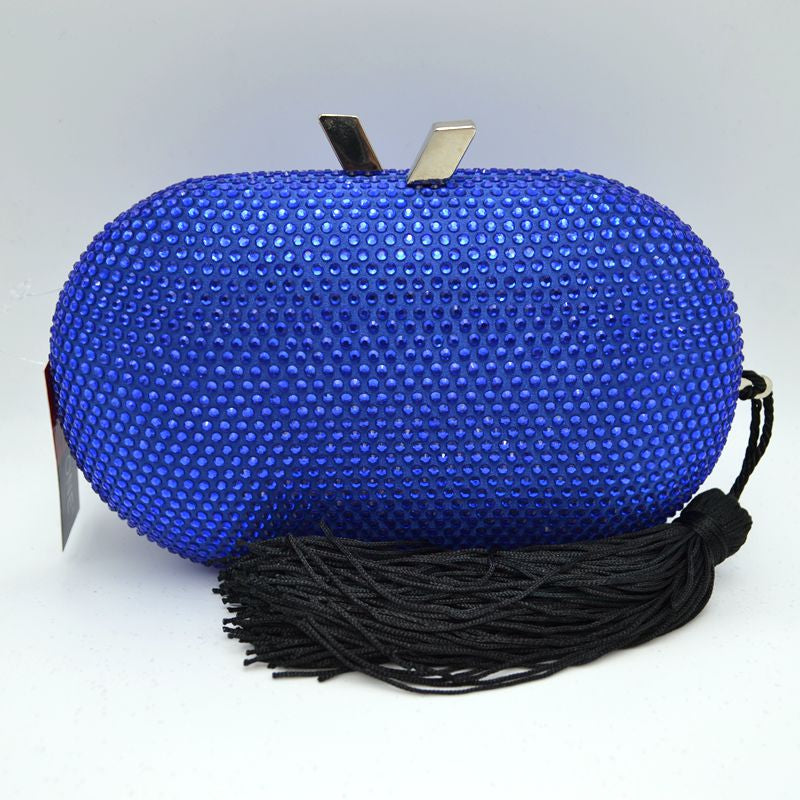 "Donna" Jeweled Pill Shaped Clutch