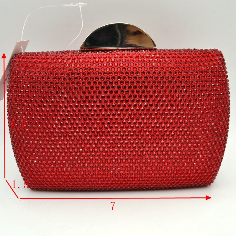 "Elaine" Jeweled Black Clutch