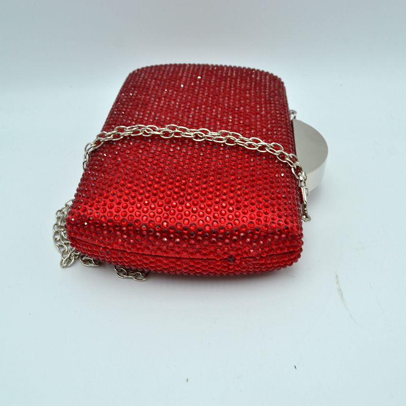 "Elaine" Jeweled Black Clutch