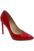 "Cambria" Vegan Patent Leather Red Pumps