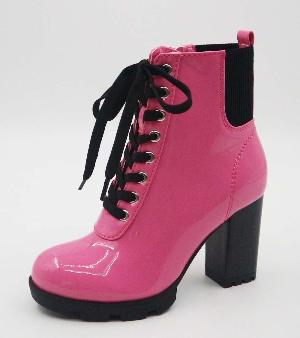 "Nicole" Hot Pink Booties