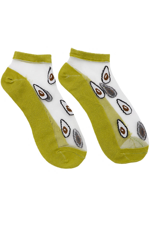 Sheer Fruit Ankle Socks