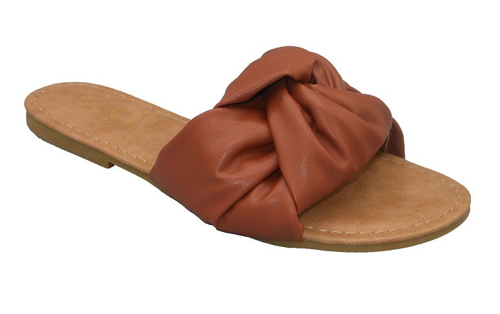 "Kimberly" Cognac Sandals