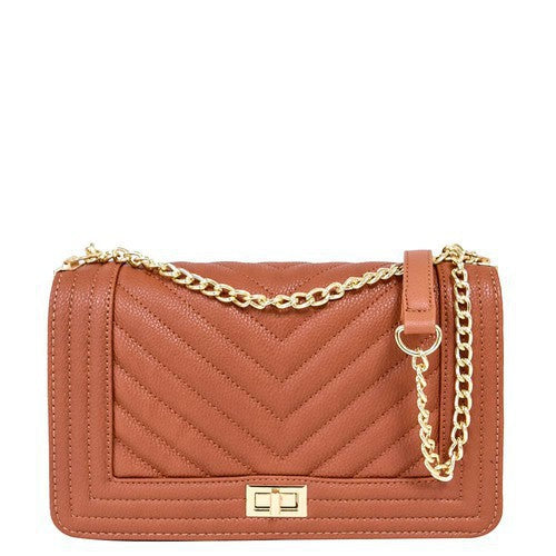 "Abbie" Quilted Shoulder Handbag