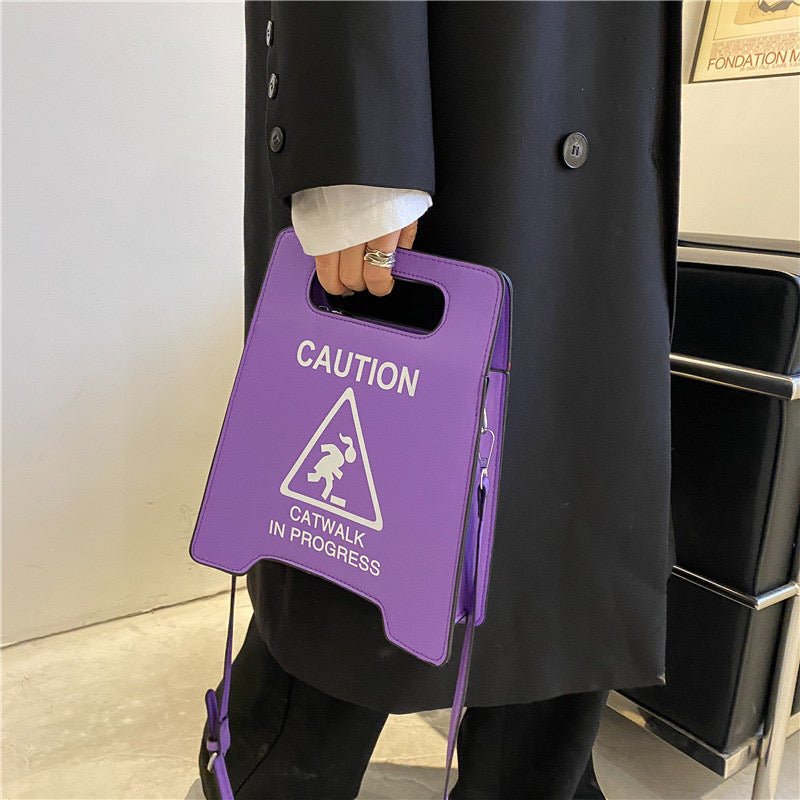 "Caution" Design Handbag