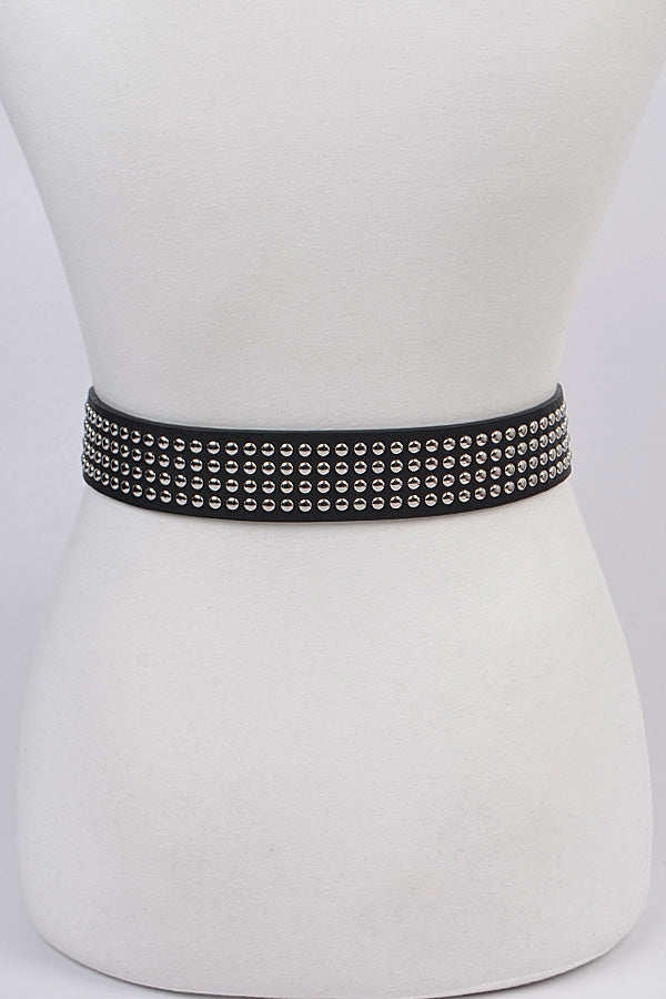 Plus Studded Faux Leather Belt