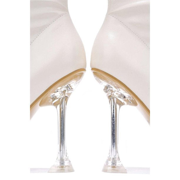 "Irene" Off White Booties