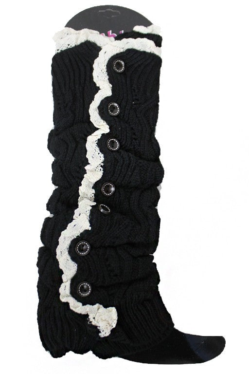 Knitted Button Down Leg Warmers