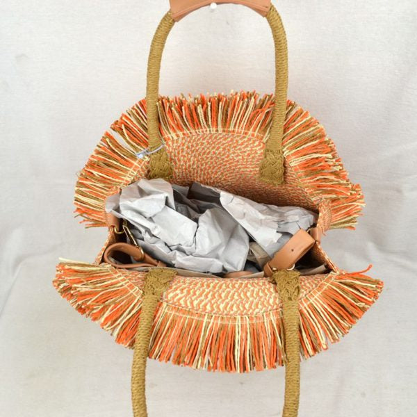 "Hazel" Round Fringe Handbag