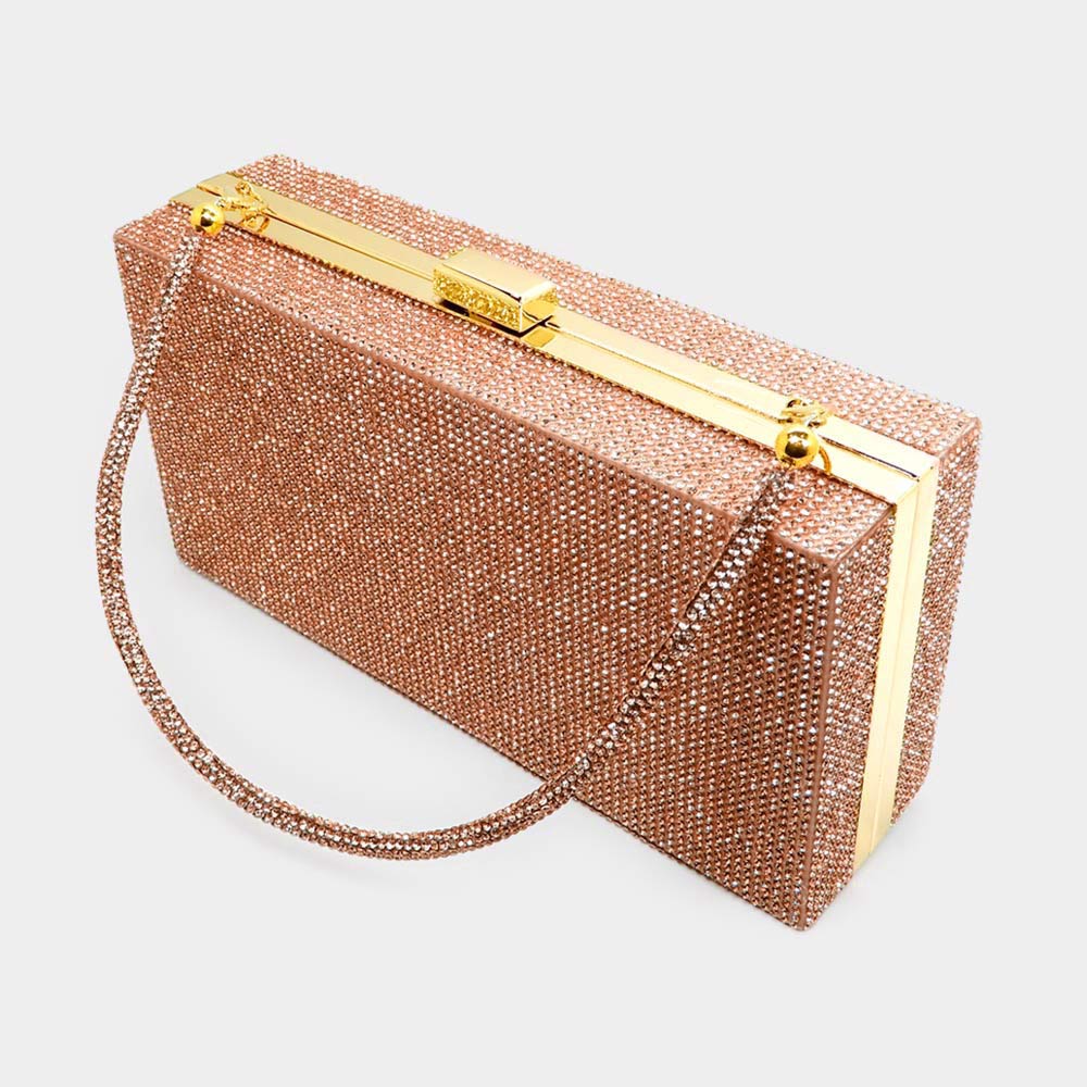 "Bria" Rectangle Glittered Clutch