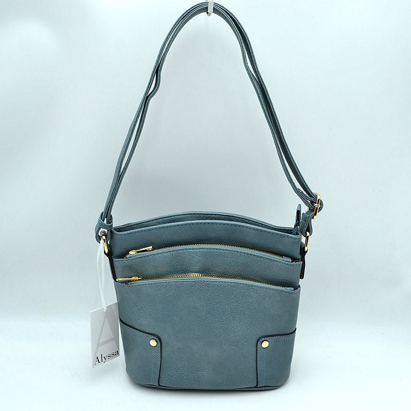 "Andrea" 3 Compartment Crossbody Bag