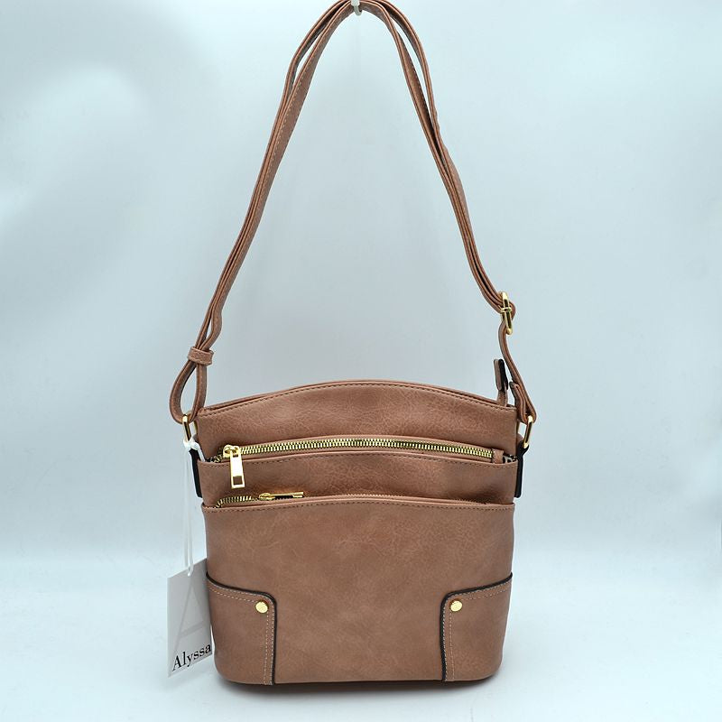 "Andrea" 3 Compartment Crossbody Bag