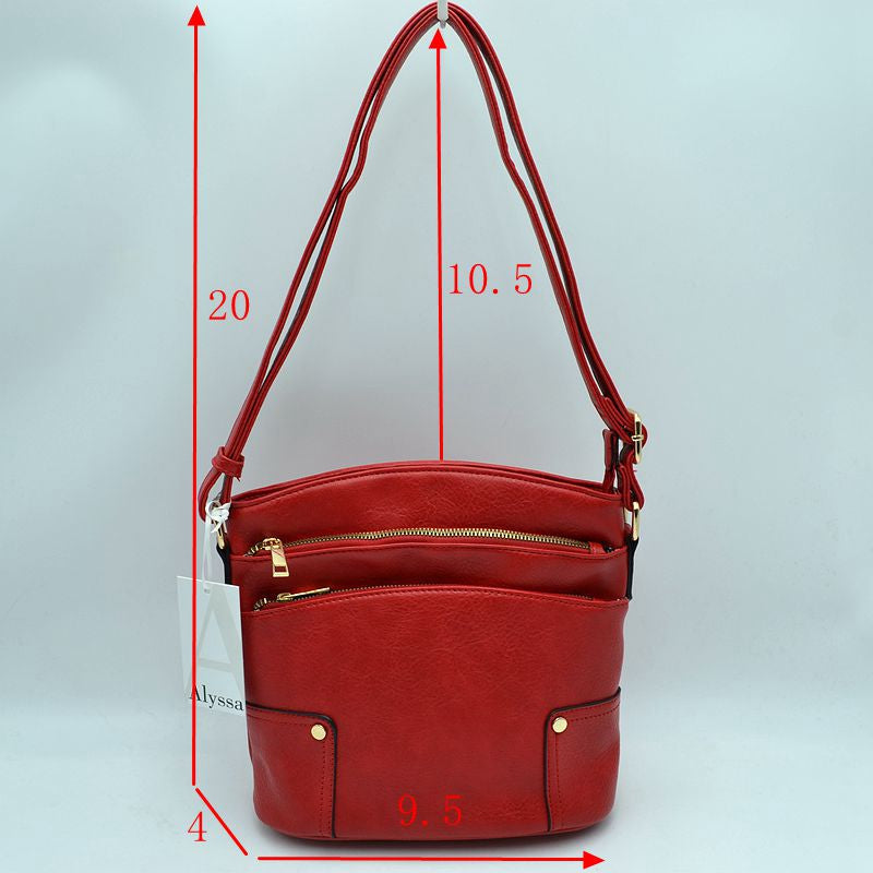 "Andrea" 3 Compartment Crossbody Bag