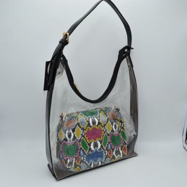 "Claire" Transparent 2 Piece Handbag Set
