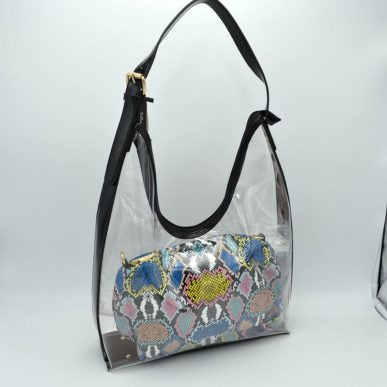 "Claire" Transparent 2 Piece Handbag Set