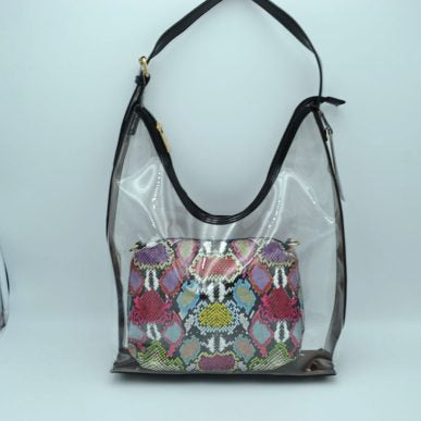 "Claire" Transparent 2 Piece Handbag Set