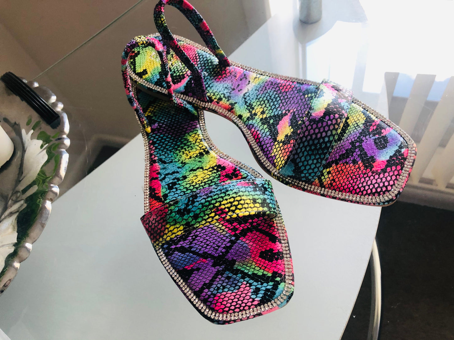 "Ashley" Multi Snake Pattern Sandals